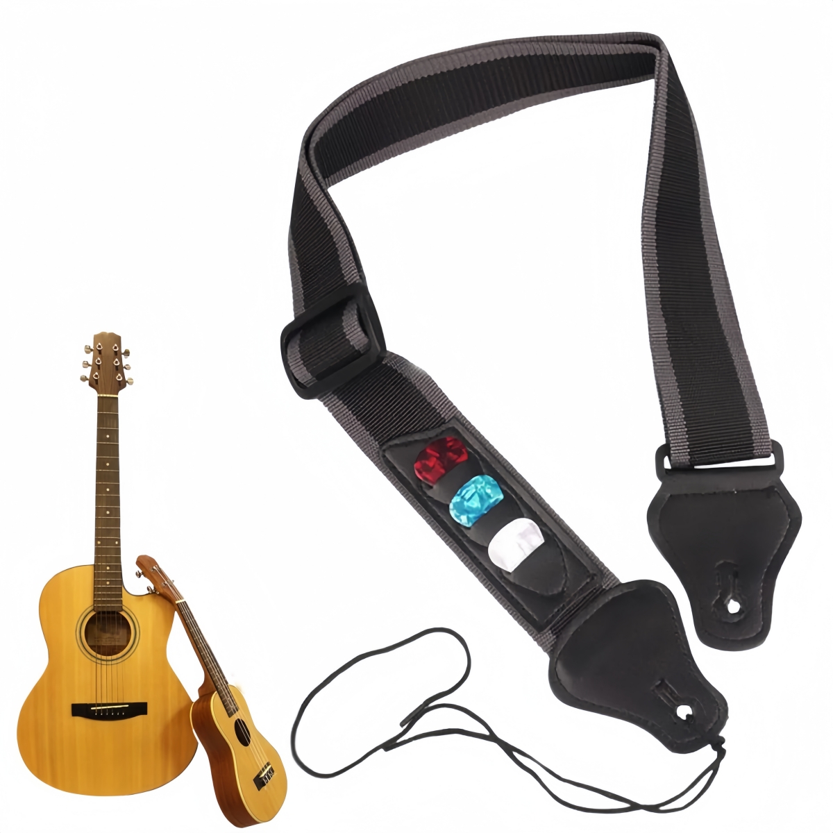 Musical Instrument Band - Tali Gitar Kulit PU Miwayer, Tali