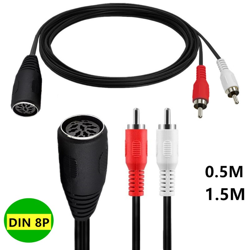 Musical Instrument Old - Besar 8-Core DIN 8PIN Perempuan Ke