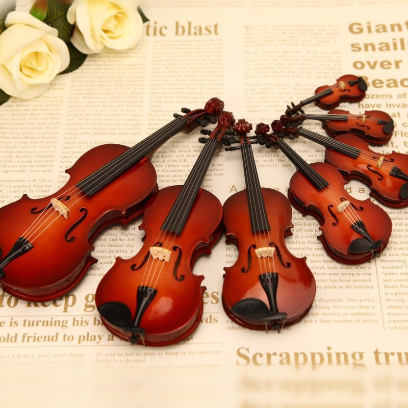 Musical Instrument Old - Patung Biola Kecil Buatan Tangan Miniatur