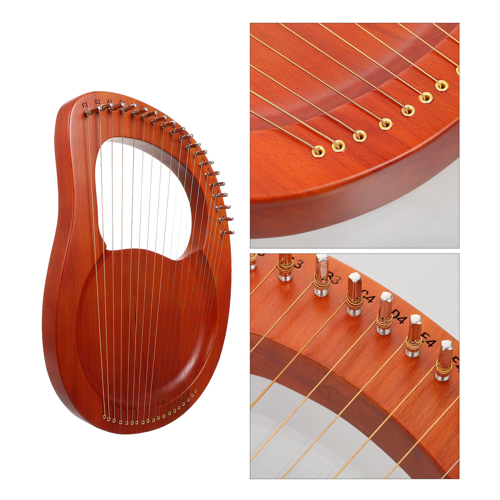 Musical Instrument Lyre - 1Set Harpa Lyre Portabel 19 Senar