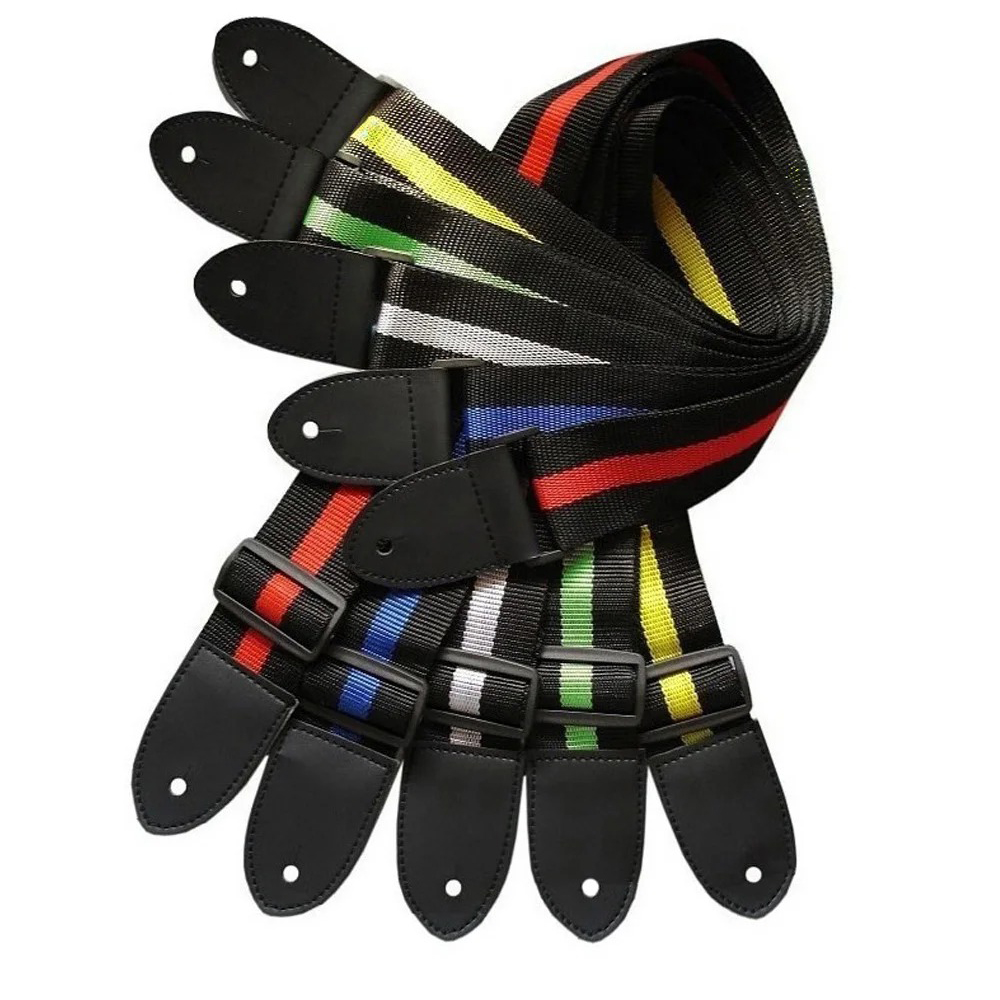 Musical Instrument Band - Tali gitar warna-warni sabuk garis nilon