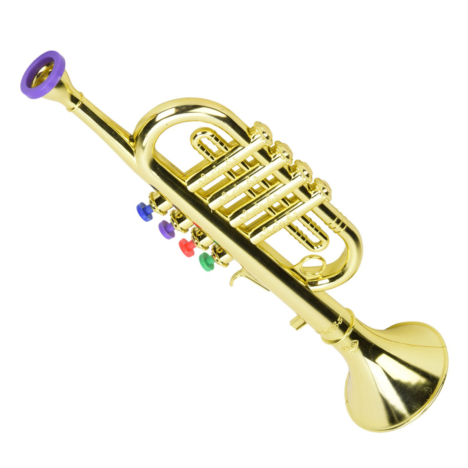 Musical Instrument Drawing - Terompet Anak Berlapis Emas Plastik Hadiah