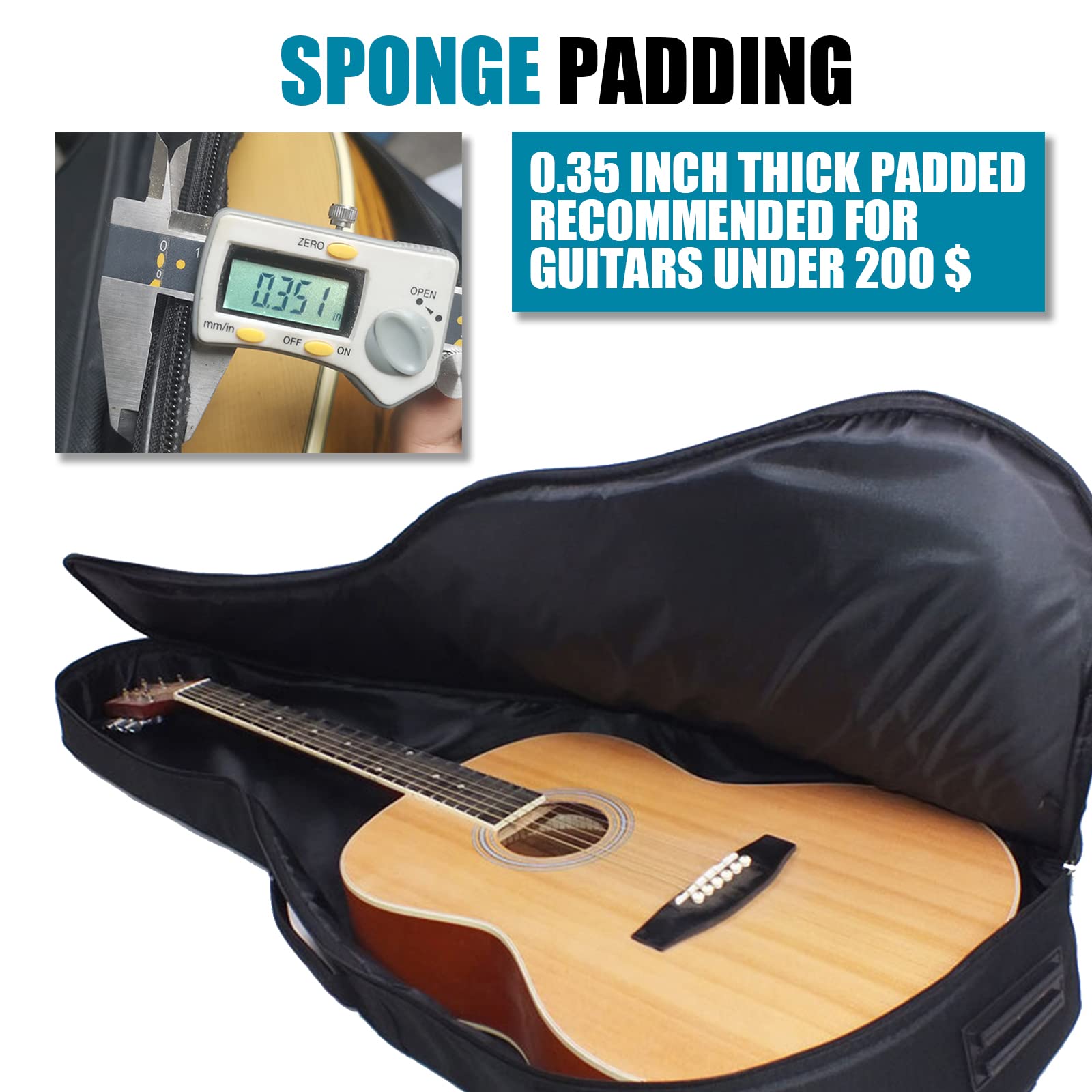 Tas gitar akustik 41 inci 0.25 - Musical Instrument Band ulasan dan harga