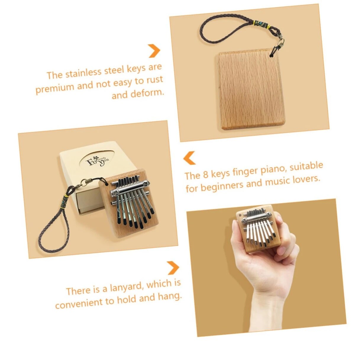 Miwayer Piano Mini Kalimba 8 k - Musical Instrument Piano ulasan dan harga