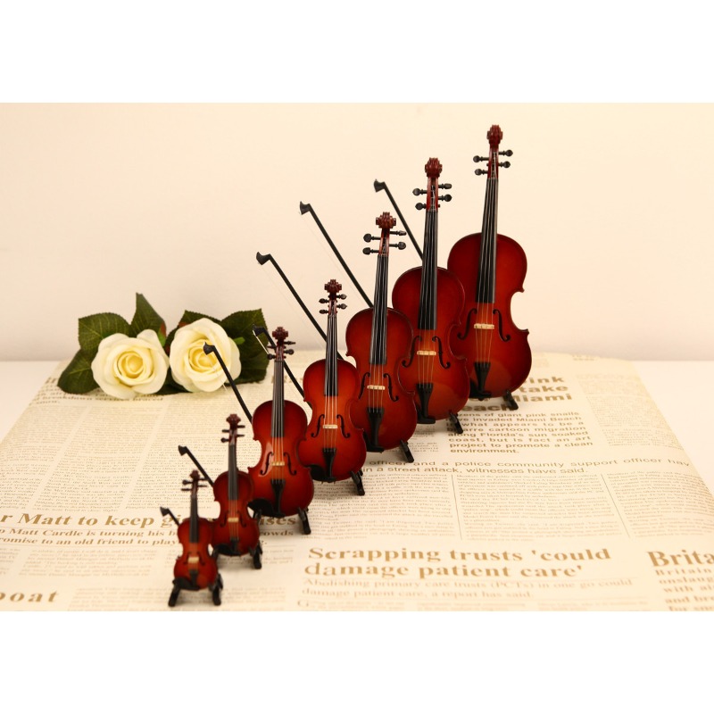 Patung Biola Kecil Buatan Tang - Musical Instrument Old ulasan dan harga
