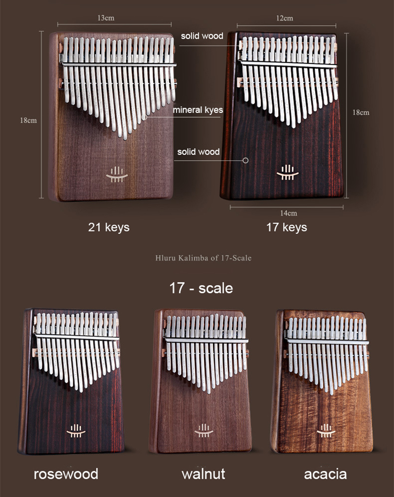 Hluru Kalimba 17 kunci dengan  - Musical Instrument Piano ulasan dan harga
