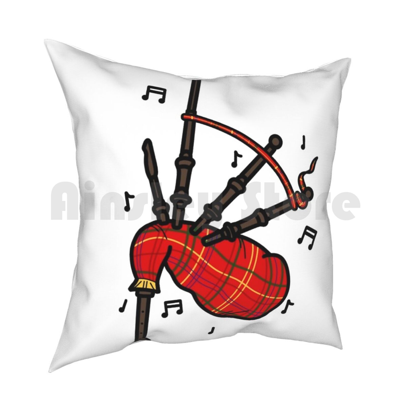 Sarung Bantal Bagpipes Bercora - Musical Instrument In Scotland ulasan dan harga