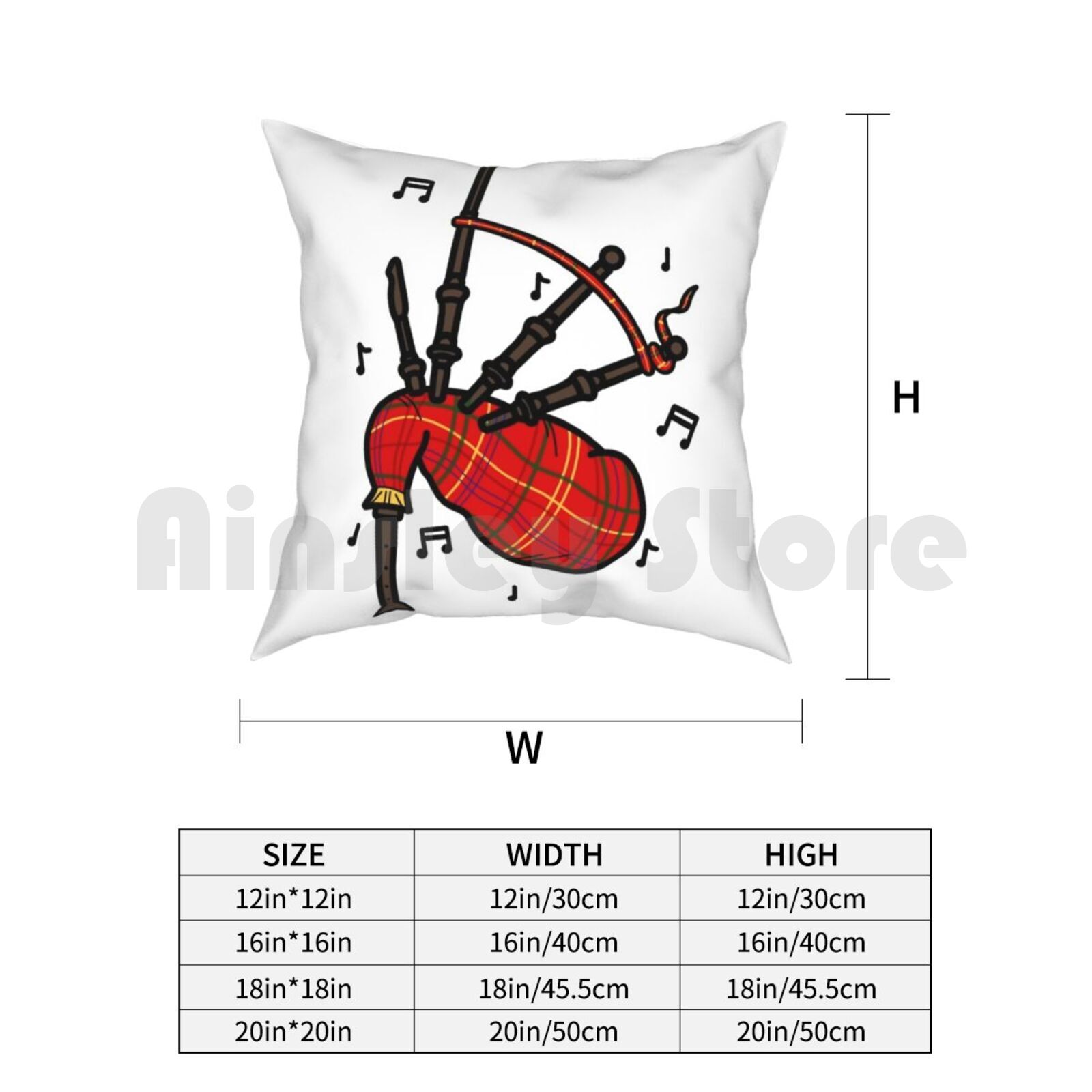 Sarung Bantal Bagpipes Bercora - Musical Instrument In Scotland ulasan dan harga