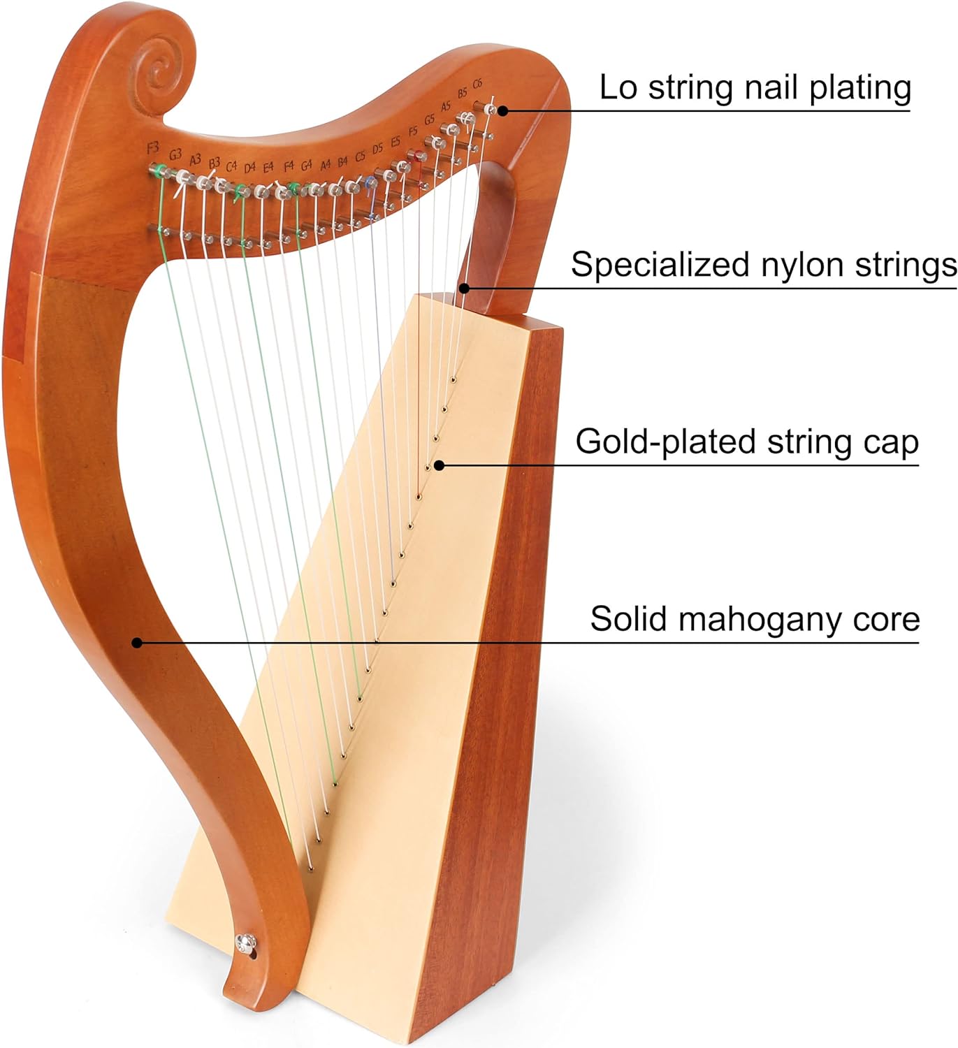 15 19 Senar Mini Harpa Kecapi  - Musical Instrument Lyre ulasan dan harga